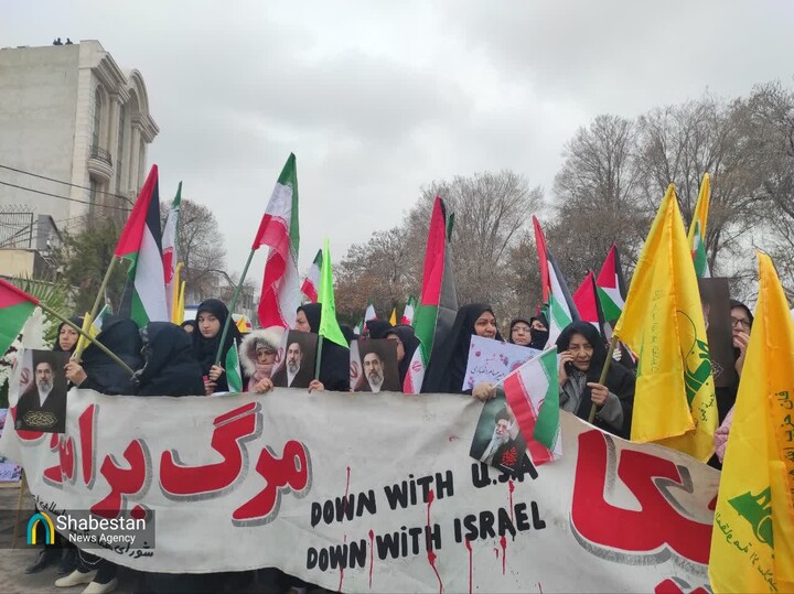 لحظاتی از راهپیمایی روز قدس در زنجان