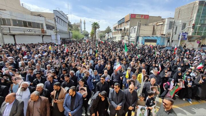 عهد خونین پایتخت وحدت ایران با رهبر شهید و فریاد انتقام در روز قدس