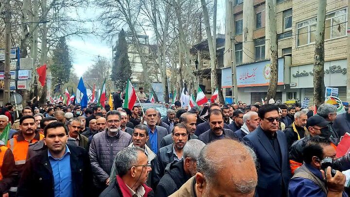 خروش خرم‌آبادی‌ها در راهپیمایی روز قدس