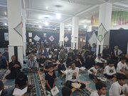 محفل انس با قرآن به یاد رهبر شهید در روستای تازیان بالا برگزار شد