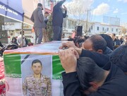 تشییع پیکر مطهر دو شهید گلگون کفن در شهرستان قروه