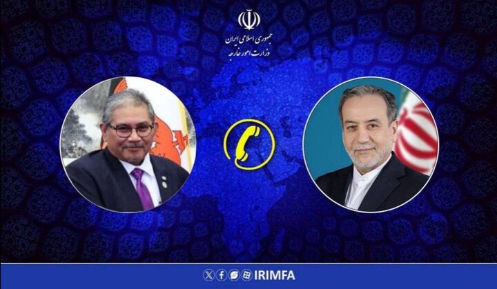 گفتگوی تلفنی وزرای امور خارجه جمهوری اسلامی ایران و برونئی 