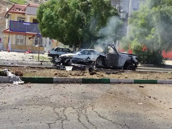 حمله جنگنده‌های رژیم آمریکایی–صهیونیستی به آمبولانس هلال احمر در لار