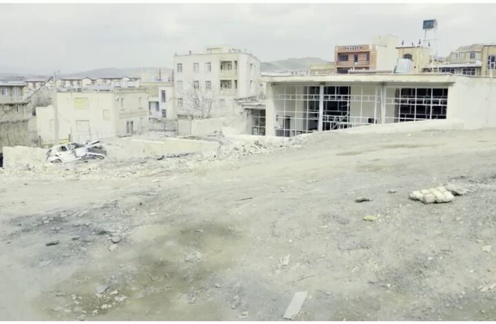 تخریب مسجد و منازل مسکونی یکی از محلات قدیمی سنندج در حملات هوایی رژیم صهیونسیتی و آمریکایی