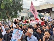 تشییع پیکر مطهر شهید ناخدا دوم اصغر مسلمی مهنی در جیرفت