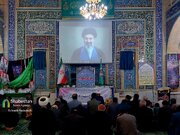 تحویل سال در لحظات معنوی افطار مساجد کرمان با یاد قائد شهید و استماع پیام مقام معظم رهبری
