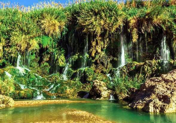 راز یک آبشار شگفت‌انگیز در فارس؛ آبشار فدامی رقص چهارگانه آب در دامان داراب