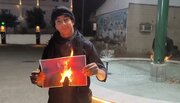 ترامپ‌سوزی بچه‌های مسجد ولیعصر (عج) آمل