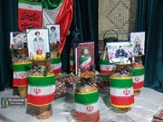 نمادهای ایثار و شهادت جنگ رمضان در هفت‌سین جانمایی شده مسجدشیرخدا راین