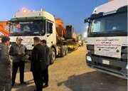 کمک‌های حرم حضرت عباس(ع) در قالب ۳۸ تریلی راهی ایران شد