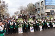 تشییع پنج شهید حمله تروریستی آمریکایی صهیونیستی در زنجان