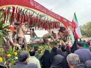 تشییع باشکوه پیکر دریابان شهید علیرضا تنگسیری در بندرعباس