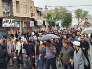 تشییع پیکر مطهر شهید مجید قاسمی بر بلندای دستان جیرفتی های قدرشناس