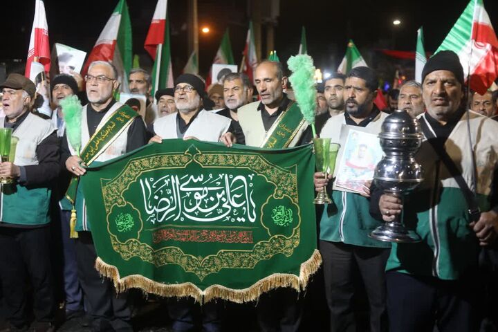 خروش خادمیاران رضوی در حمایت از آرمان های جمهوری اسلامی