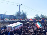 تشییع و تدفین پیکر مطهر سرباز شهید محمدعلی شهدادنژاد در جیرفت