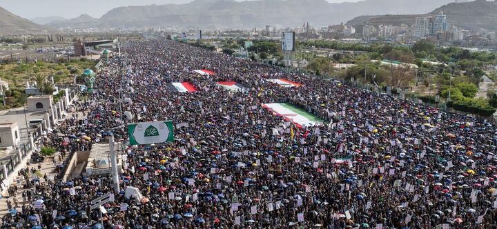 تجمع میلیون‌ها یمنی برای تأکید بر وحدت و حمایت از محور مقاومت