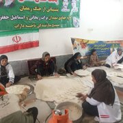 یک هزار قرص نان برای رزمندگان جبهه جنوب پخته شد