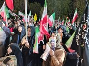 نمایی هوایی از حضور خارق‌العاده خرم‌آبادی‌ها در سی و ششمین شب قیام