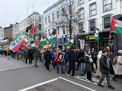 ایرلند؛ تظاهرات ضدجنگ در حمایت از ایران، لبنان و فلسطین + تصاویر