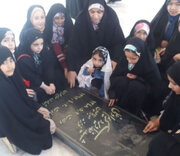 آیین زیارت مرقد شهدا توسط اعضای خواهر کانون فرهنگی هنری امامزاده سید ابراهیم(ع)