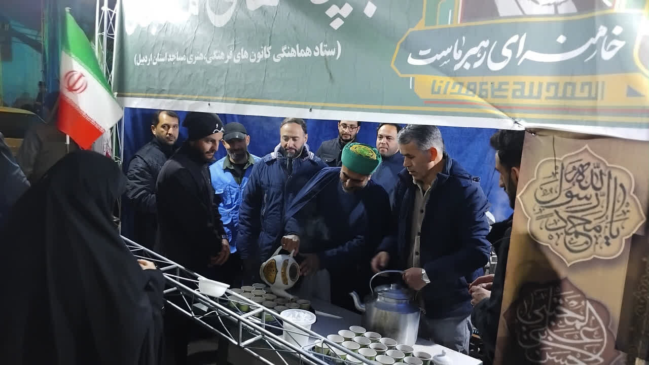 مشارکت کانون نبی رحمت (ص) اهل تسنن در موکب «بچه‌های مسجد» اردبیل