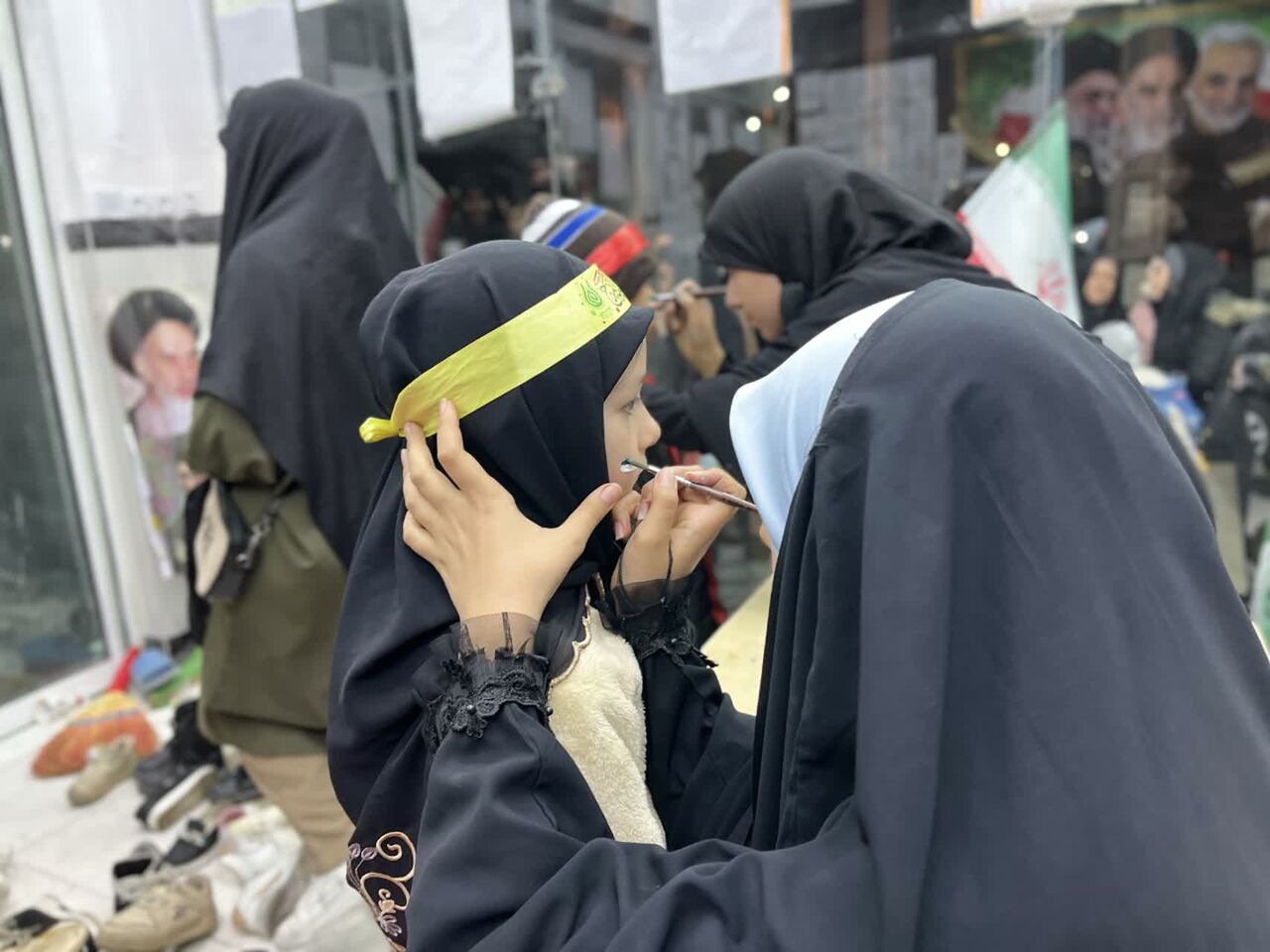 برپایی نمایشگاه مدرسه شجره میناب در جوار مصلی نمازجمعه هشتگرد