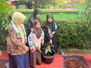 دانش‌آموزان جاکارتا یاد شهدای مدرسه شجره طیبه میناب را گرامی داشتند+ عکس