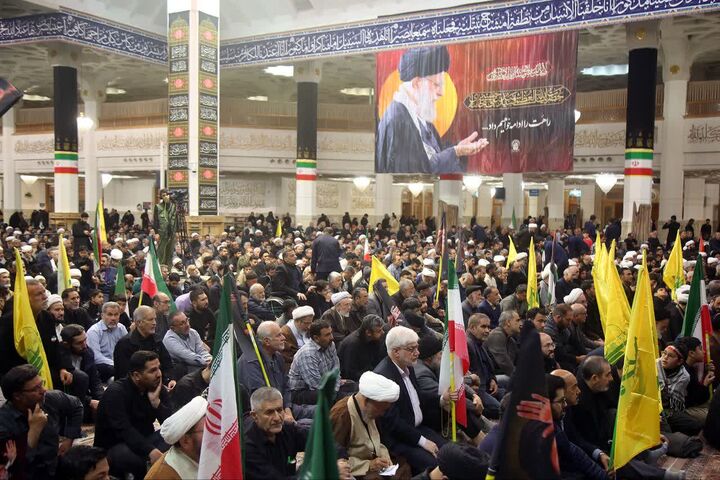 مراسم اربعین رهبر شهید انقلاب در حرم بانوی کرامت برگزار شد