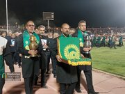 شب امام‌رضایی و صاحب‌الزمانی ورزشگاه شهید باهنر کرمان در اربعین شهادت امام امت