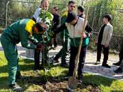 کاشت نهال در رشت به یاد رهبر شهید
