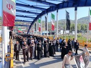 دسته روی مردم ولایی زیراب در سوگ قائد امت