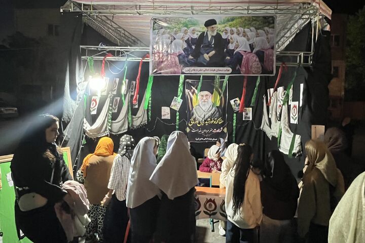 همدلی دانش‌آموزان مدرسه هاجر(س) با میناب؛ موکب دانش‌آموزی برپا شد