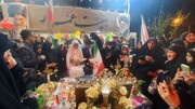 شب‌ خاص مشهد؛ از عقد زوج مسجدی در تجمع تا رونمایی از موشک‌فتاح!