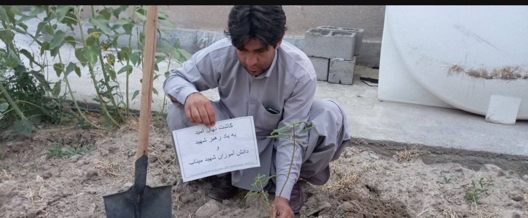 شرکت بچه مسجدیهای اهلسنت در پویش نهال امید در نقطه صفر مرزی