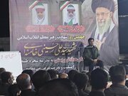 مراسم چهلمین روز شهادت رهبر شهید انقلاب و دو شهیده دانش‌آموز در روستای گورزانگ میناب برگزار شد