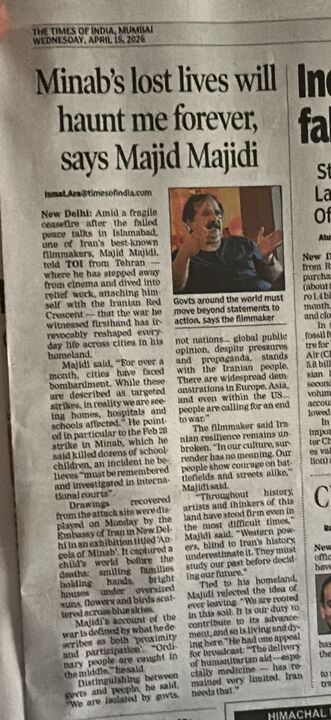 مجید مجیدی در گفت‌وگو با رسانه هندی: سکوت جهان در برابر بمباران مدارس ایران، ننگ بشریت است/ ایران به نیابت از مظلومان عالم می‌جنگد