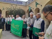 آئین برافراشتن پرچم حرم مطهر رضوی در یادمان شهدای گمنام ساری