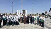 بیرق سبز رضوی در سیستان و بلوچستان به اهتزاز درآمد