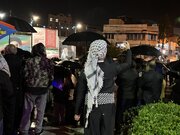 حضور مردم ولایتمدار کوهدشت در تجمعات خونخواهی امام شهید زیر بارش رحمت الهی