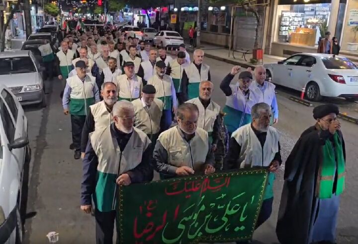 دسته روی خادمیاران رضوی بابلسر در تجمعات شبانه