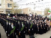 اجتماع بانوان شهر دلبران با رژه‌ گردان شقایق‌های ظهور