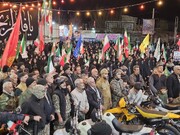 تجمع شبانه مردم سریش‌آباد در حمایت از نیروهای مسلح