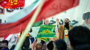 محفل جان‌فداها در نورآباد و الشتر مزین به لوای آستان قدس رضوی شد
