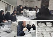 همدلی اعضای کانون باب الزهرا و پخت ۲۵۰ پرس غذای گرم