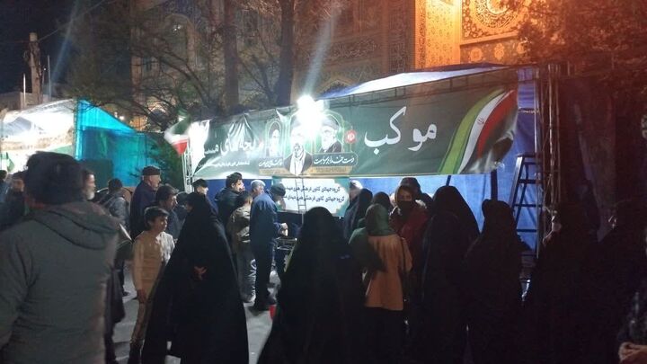 برپایی موکب بچه‌های مسجد در اجتماع شبانه با محوریت کانون‌های روستایی