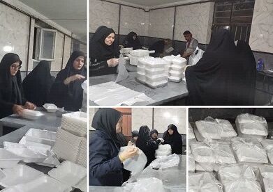 همدلی اعضای کانون باب الزهرا و پخت ۲۵۰ پرس غذای گرم