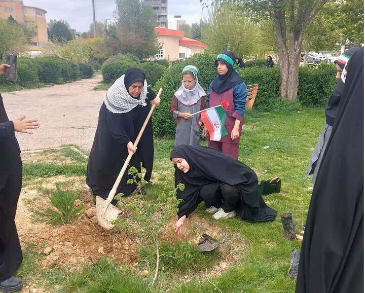 گرامیداشت روز دختر با کاشت نهال در آموزش‌ و پرورش کهگیلویه و بویراحمد