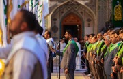 جشن میلاد امام رضا(ع) در آستان مطهر علوی با حضور خادمان این آستان