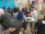 پذیرایی موکب کانون فرهنگی هنری صاحب‌الزمان(عج) در شب ولادت امام رضا(ع)