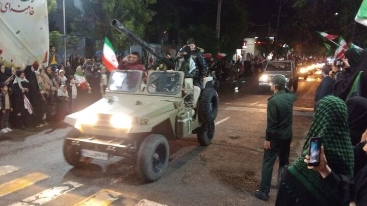 بزرگترین رژه خودرویی خراسان شمالی در رزمایش جان فدای ایران امام رضا(ع)